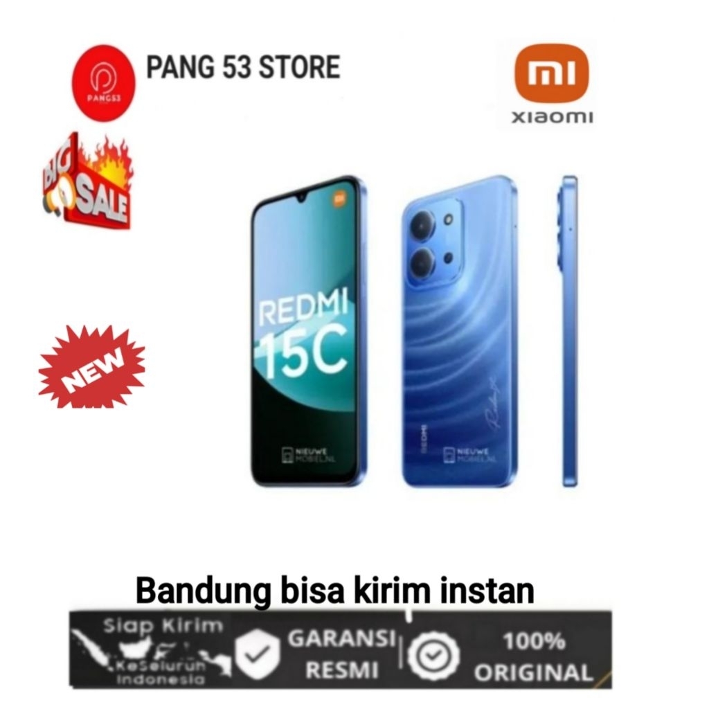 Xiaomi Redmi 15C 8+8/256GB Battery 6000 mAh Original Garansi Resmi