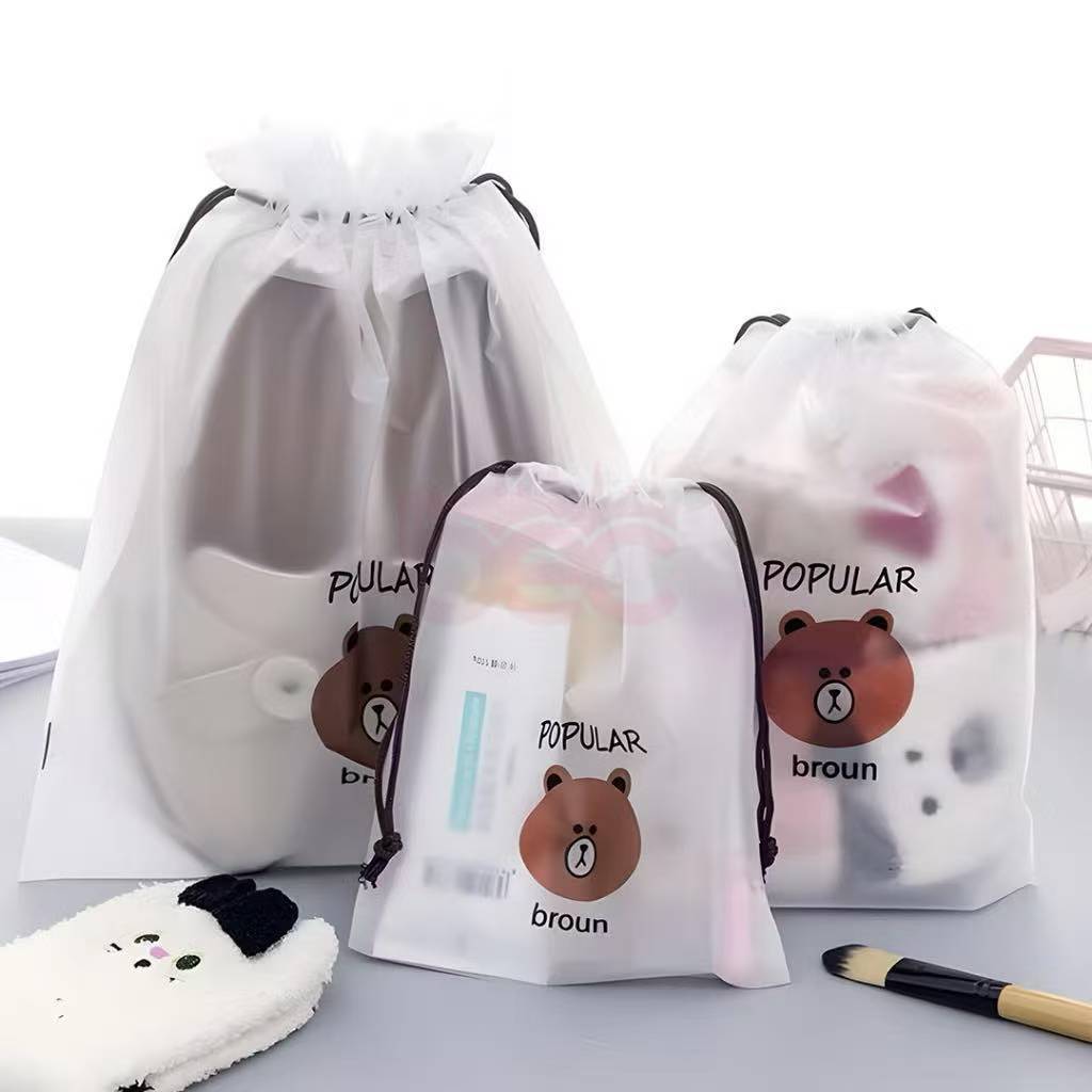 FOR GIFT Jovitech Tas Serut Bear Travel Pouch Organizer Cosmetik Bag Tahan Air Tempat Makeup Tas ser