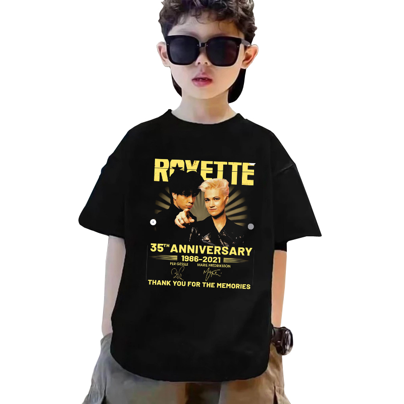 Kaos Vintage Roxette Music35th Anniversary Tshirrt Anak Bahan Katun || Adem Lembut & Nyaman || Unise