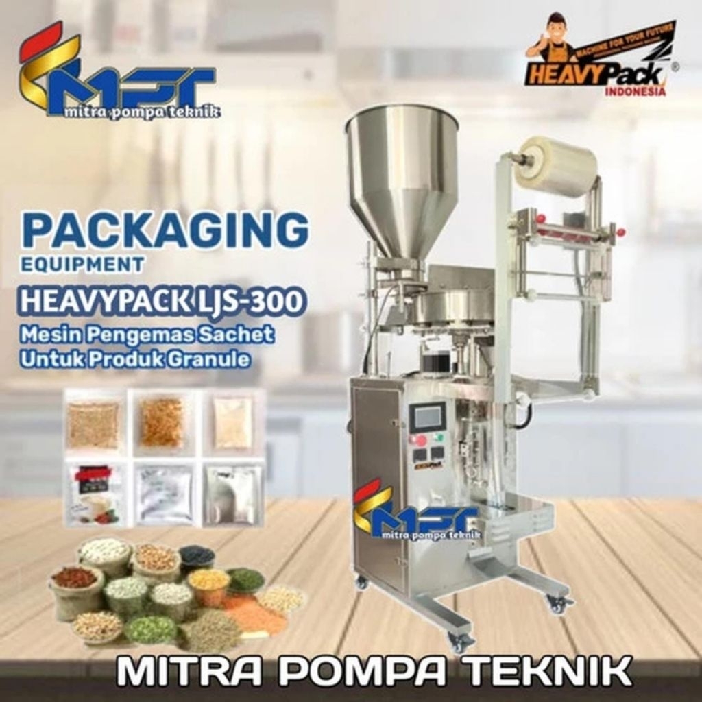 Mesin packing kemasan sachet HEAVYPACK LJS-300 mesin packing otomatis