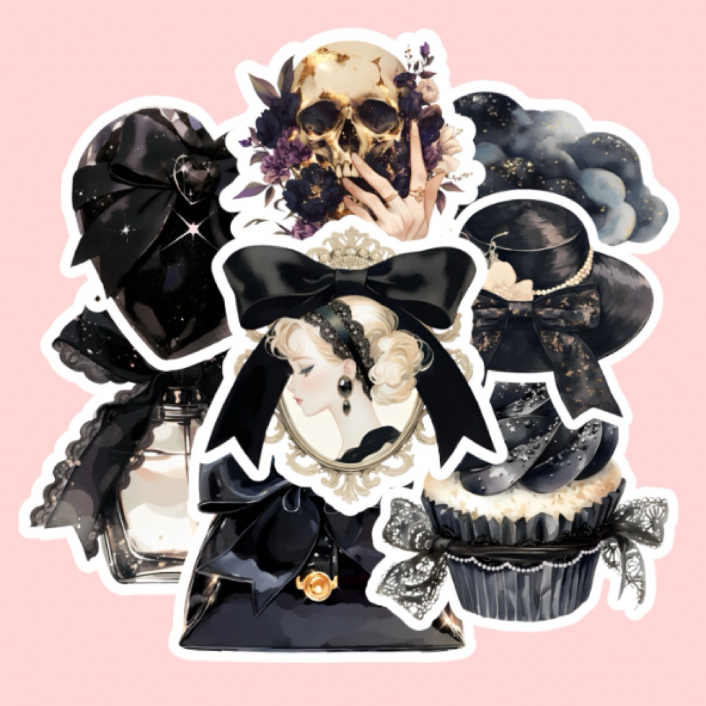 

Sticker Vinyl Coquette Black Aestethic Untuk Laptop HP ScrapBook Anti Air