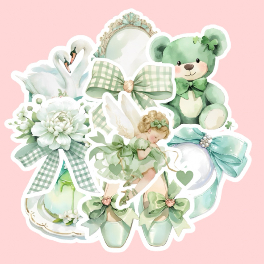 

Sticker Vinyl Coquette Green Aestethic Untuk Laptop HP ScrapBook Anti Air