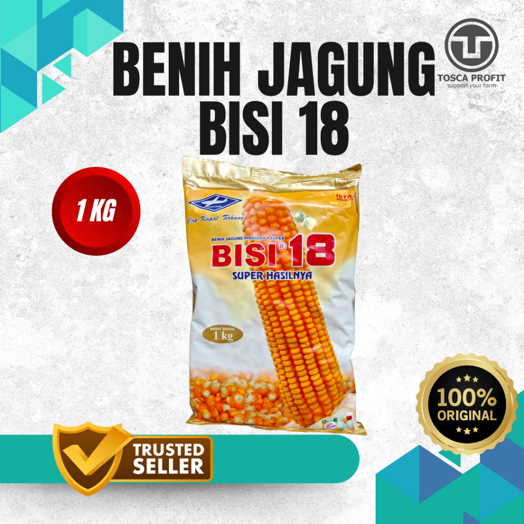 Benih Jagung BISI 18 1kg – Bibit Jagung Hibrida Unggul, Produktif & Cepat Panen