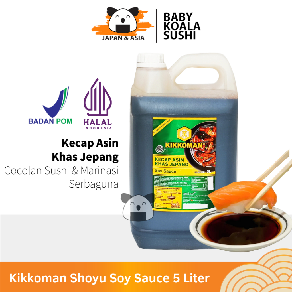 

KIKKOMAN Shoyu Kecap Asin Jepang 5 Liter Halal