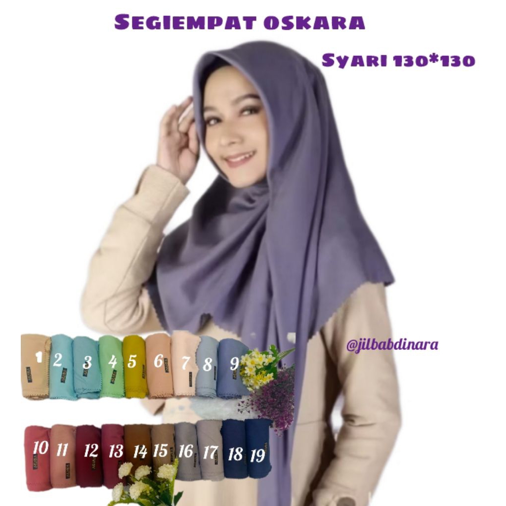 Toko Jilbab Dinara - Jilbab Segi Empat Syar'i / Jilbab Polos Syar'i / Hijab Polos Sya'i by Azara