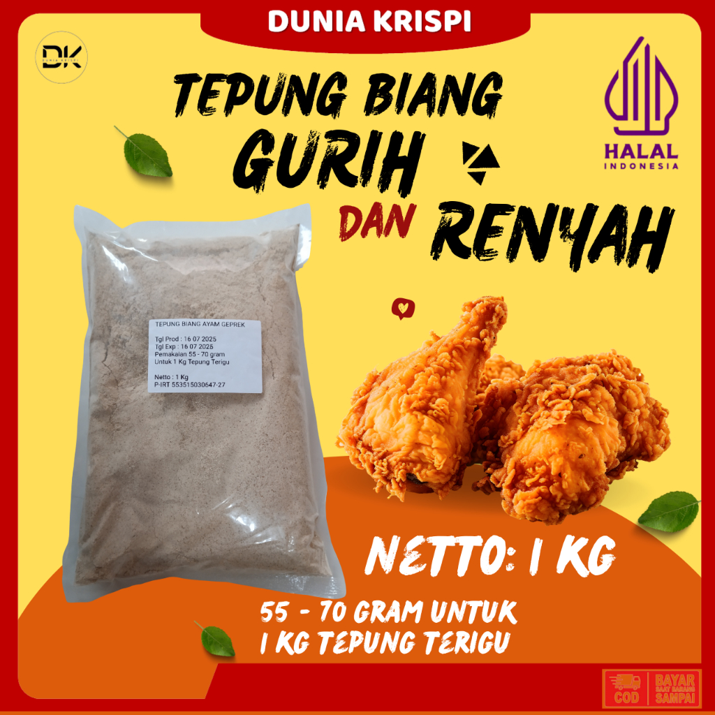

Tepung Biang Ayam Geprek Ekonomis Super Kriuknya
