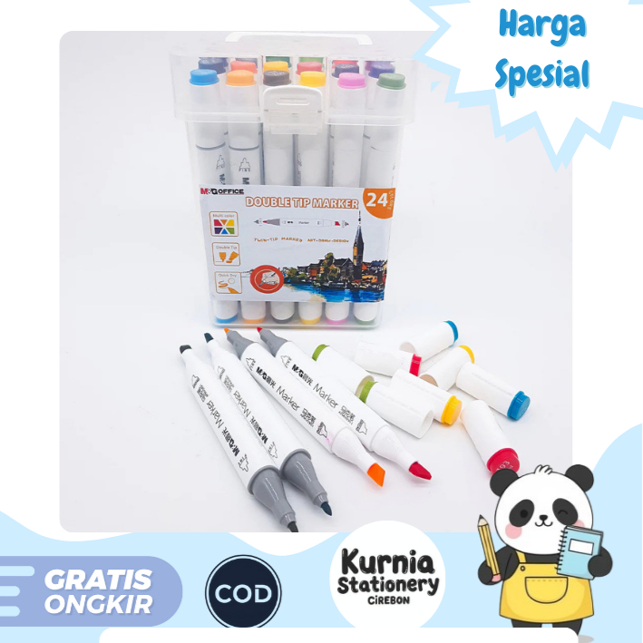 

M&G Double Tips Marker 12 Warna & 24 Warna