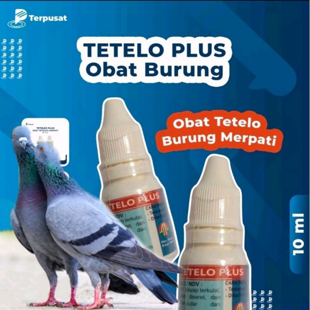 Tetelo Plus NDV Merpati 10ml - Obat Burung Merpati Burung Dara satu perbotol
