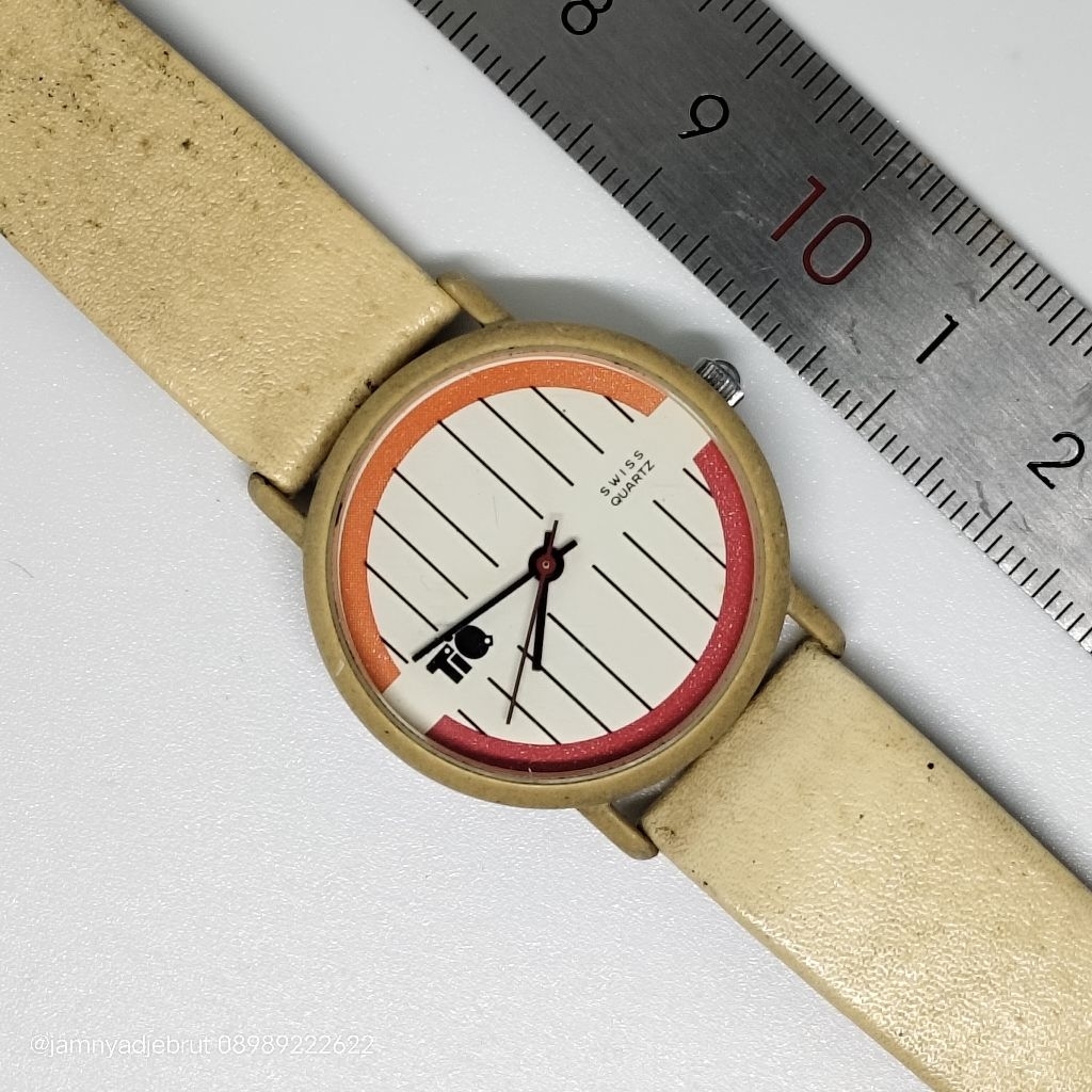 Jam TIC Swiss Made Beige White Bekas