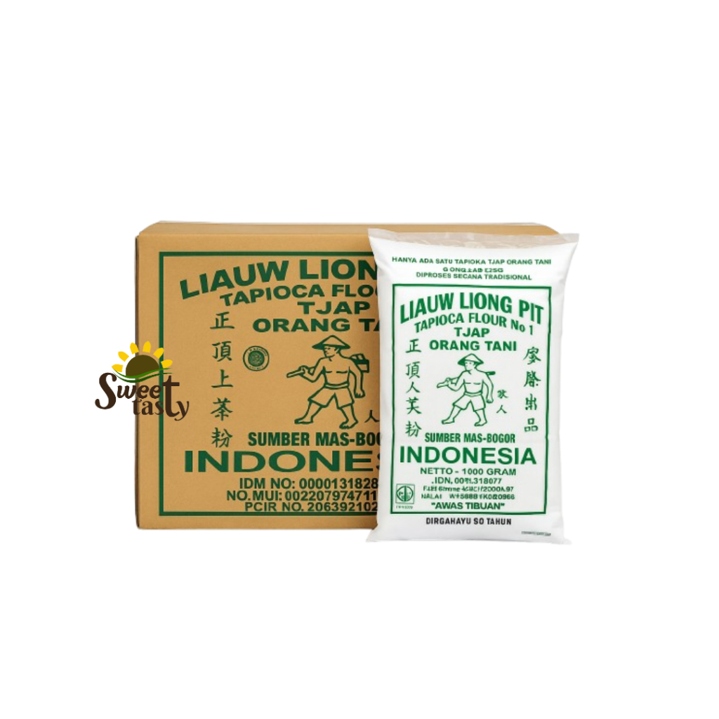 Tepung Tapioka Liauw Liong Pit cap orang tani 1 kg x10 / Sagu Tani 1 dus
