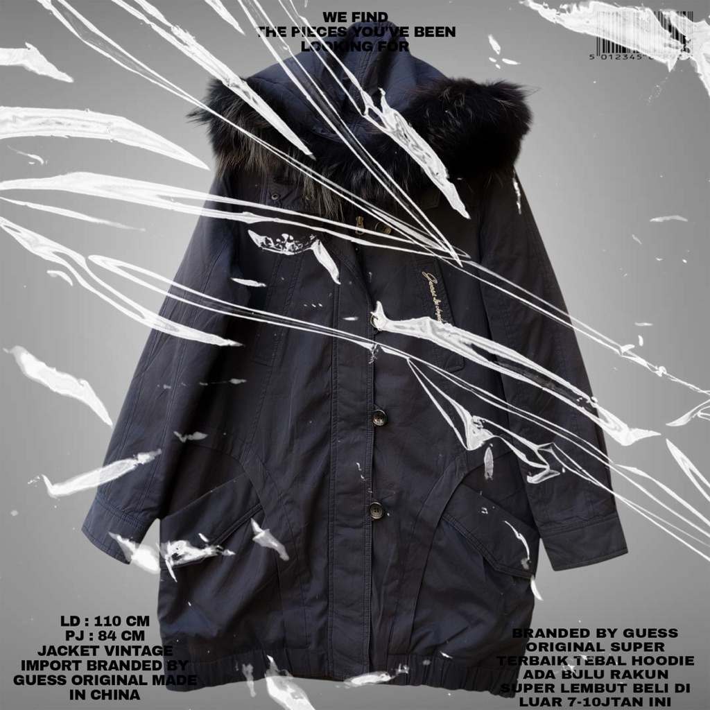 GUESS ORIGINAL/JACKET IMPORT PREMIUM/GUESS JACKET VINTAGE LIMITED EDITION/JACKET SUPER TEBAL/BLACK J