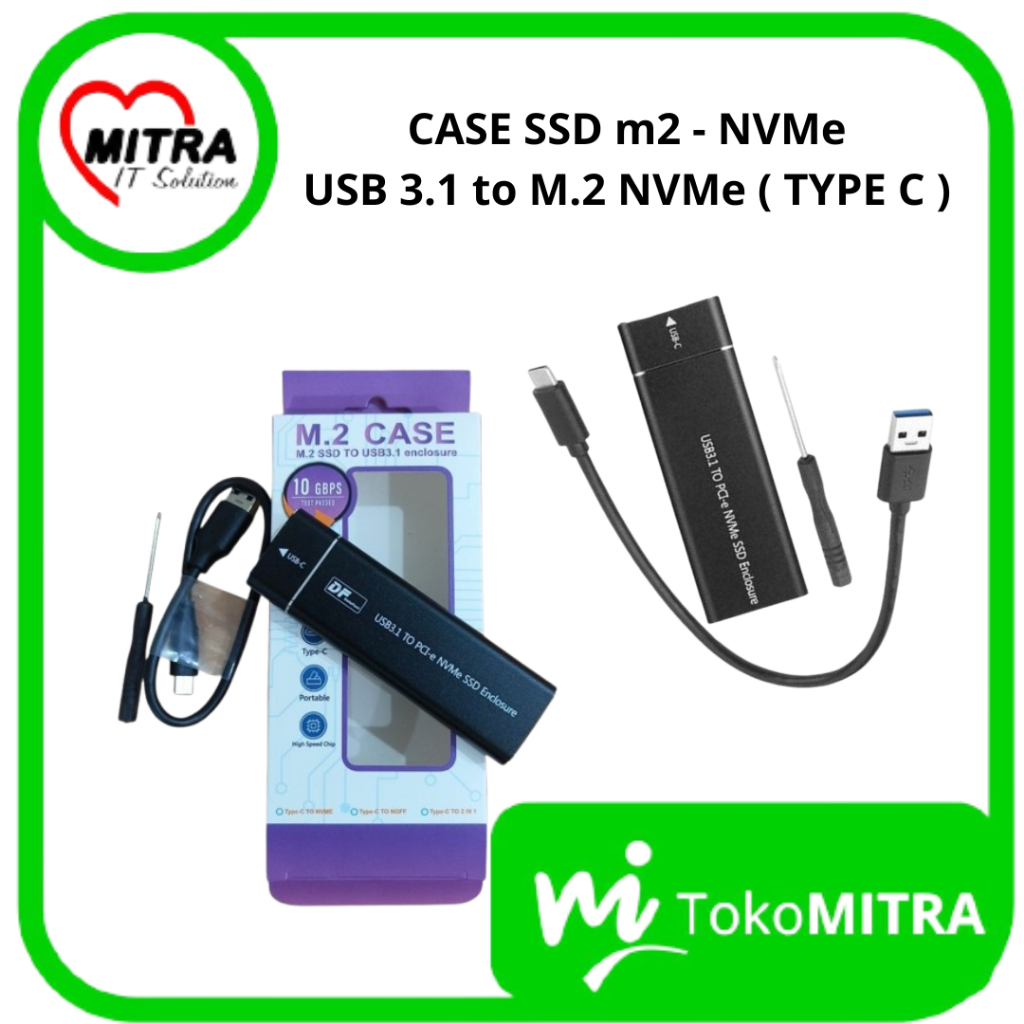CASING SSD m2 - NVMe USB 3.1 to M.2 NVMe ( TYPE C )