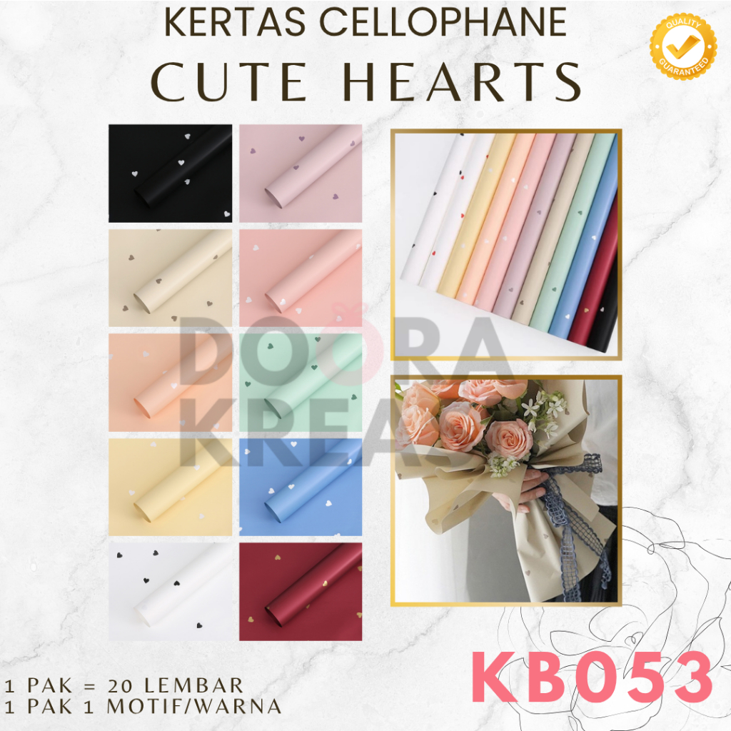 

Kertas Cellophane Buket Bunga Cute Heart [Ecer]