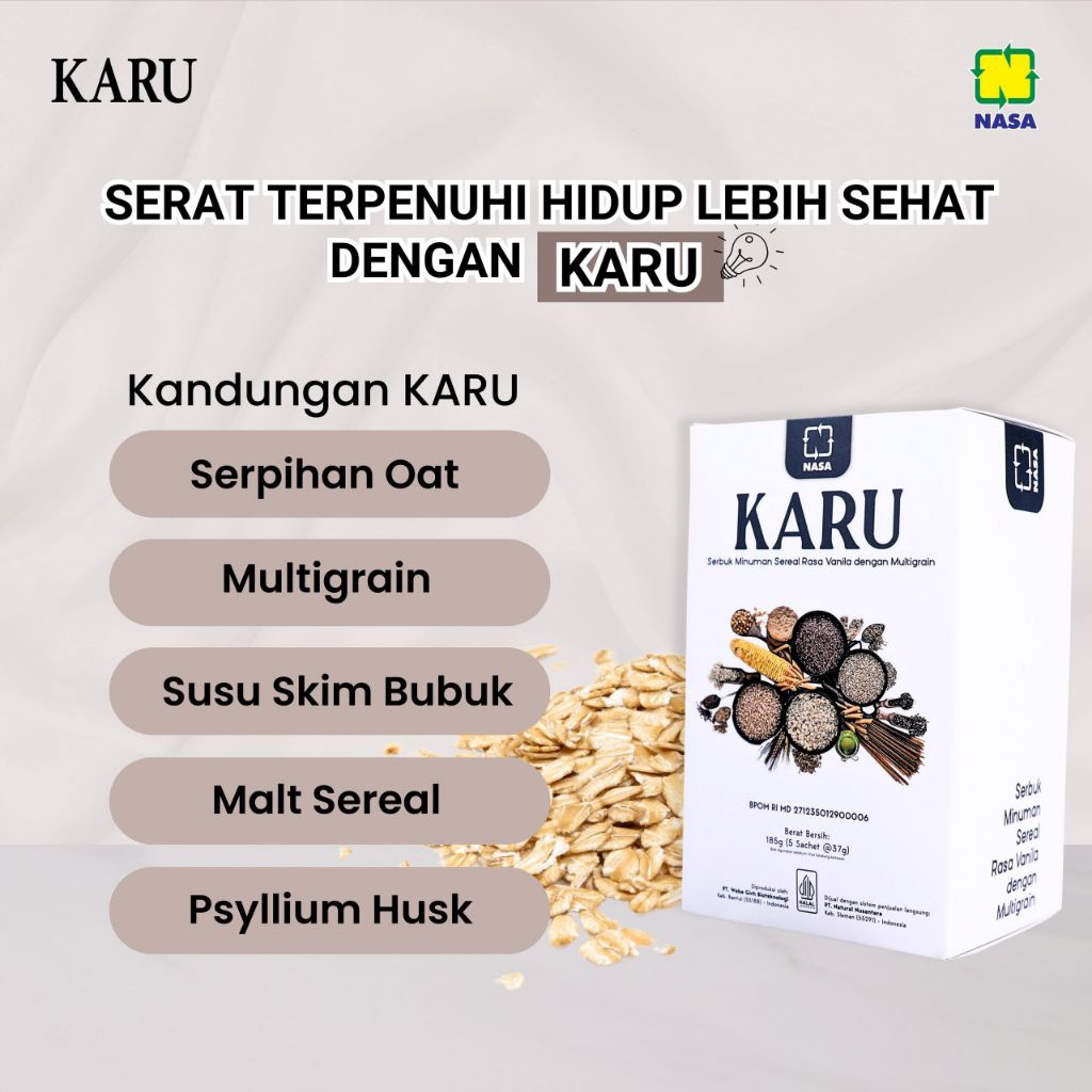 

karu serbuk minuman sereal rasa vanila dg Multivitamin
