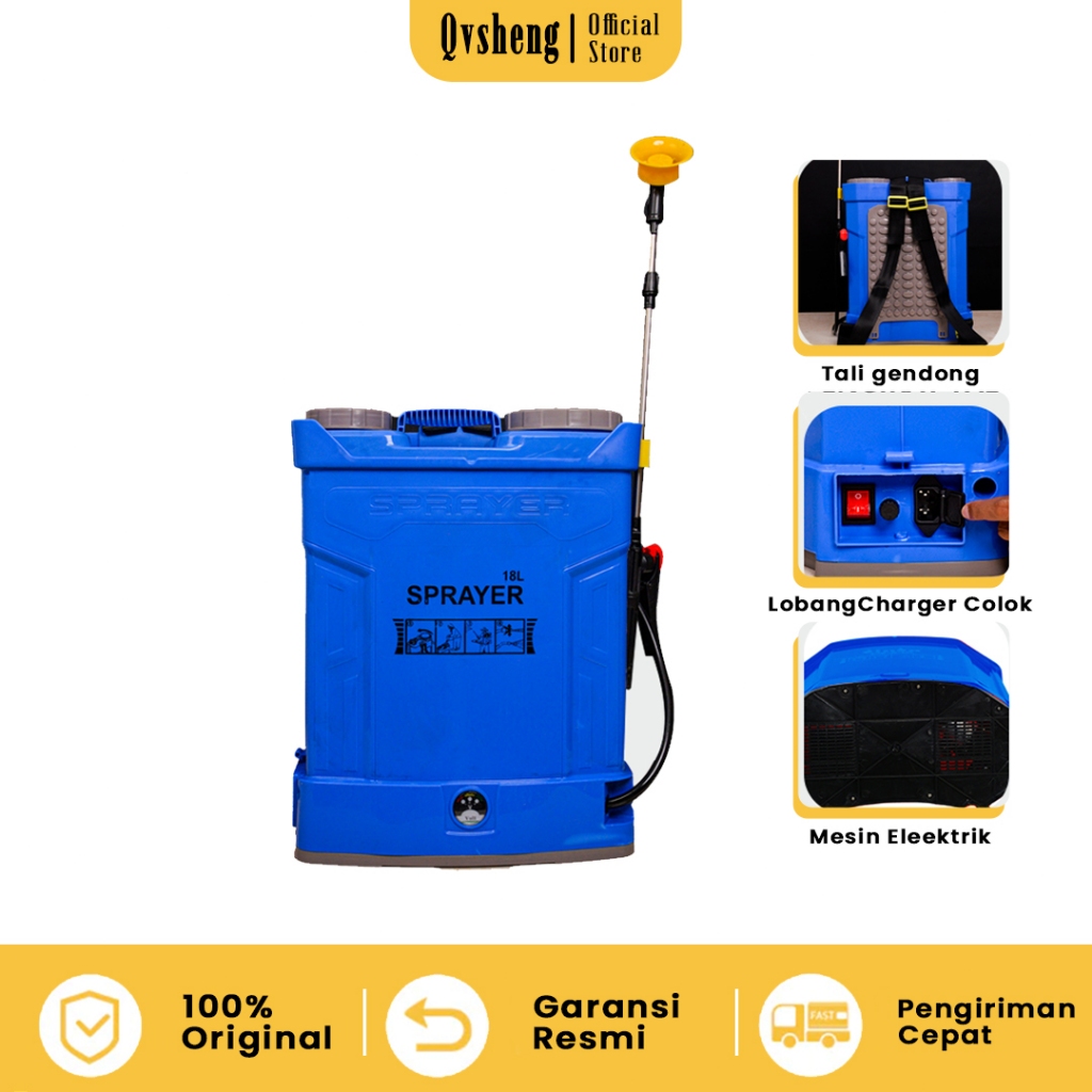 Pressure Sprayer Elektrik Semprotan Elektrik Pertanian Semprotan Tanaman 18 Liter