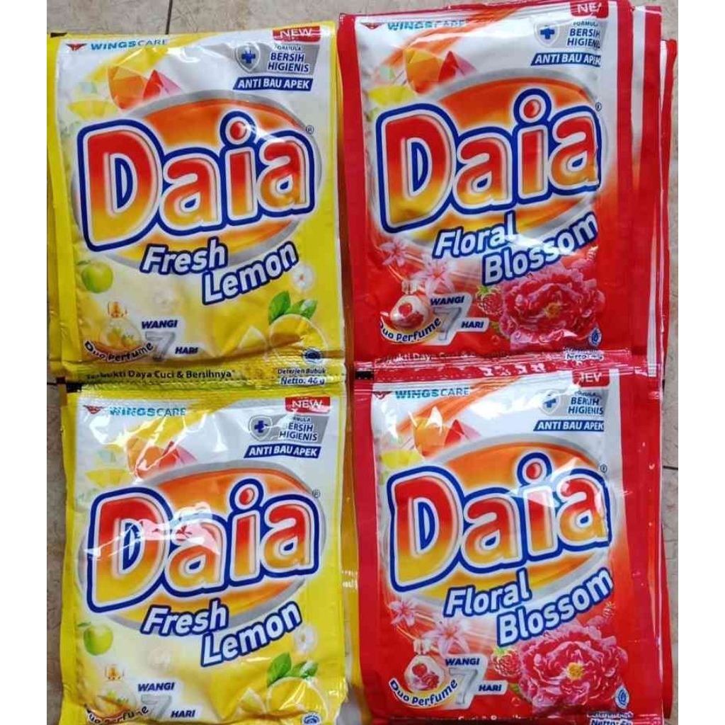 DAIA Bubuk Renceng | DAIA deterjen bubuk Renceng isi 12 x 47 gram all varian