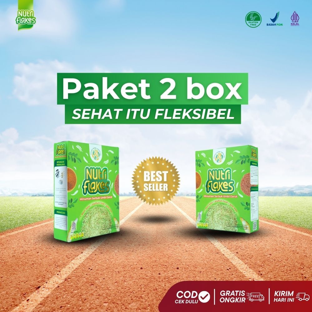 

Paket 2 Box Nutriflakes Sereal Diet & Suplemen Sehat / Camilan Sehat Untuk Asam Lambung