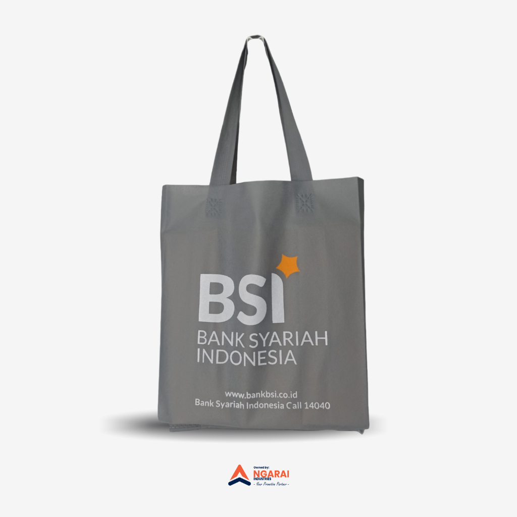 

READY STOCK Ngarai Goodiebag Sablon 2 Warna 25x35cm (Isi 10pcs) Promosi BSI Bank Syariah Indonesia