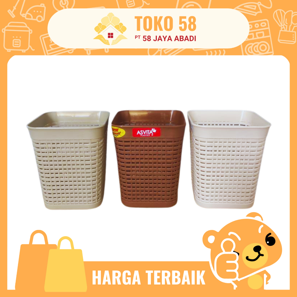 

[COD] Tempat Pensil Rotan Plastik Asvita TPS-307 / Pcs