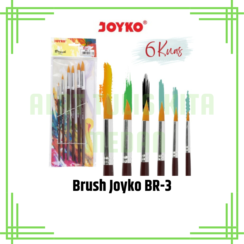 

(1 Set) Brush Joyko BR-3 / Kuas Lukis Joyko BR-3