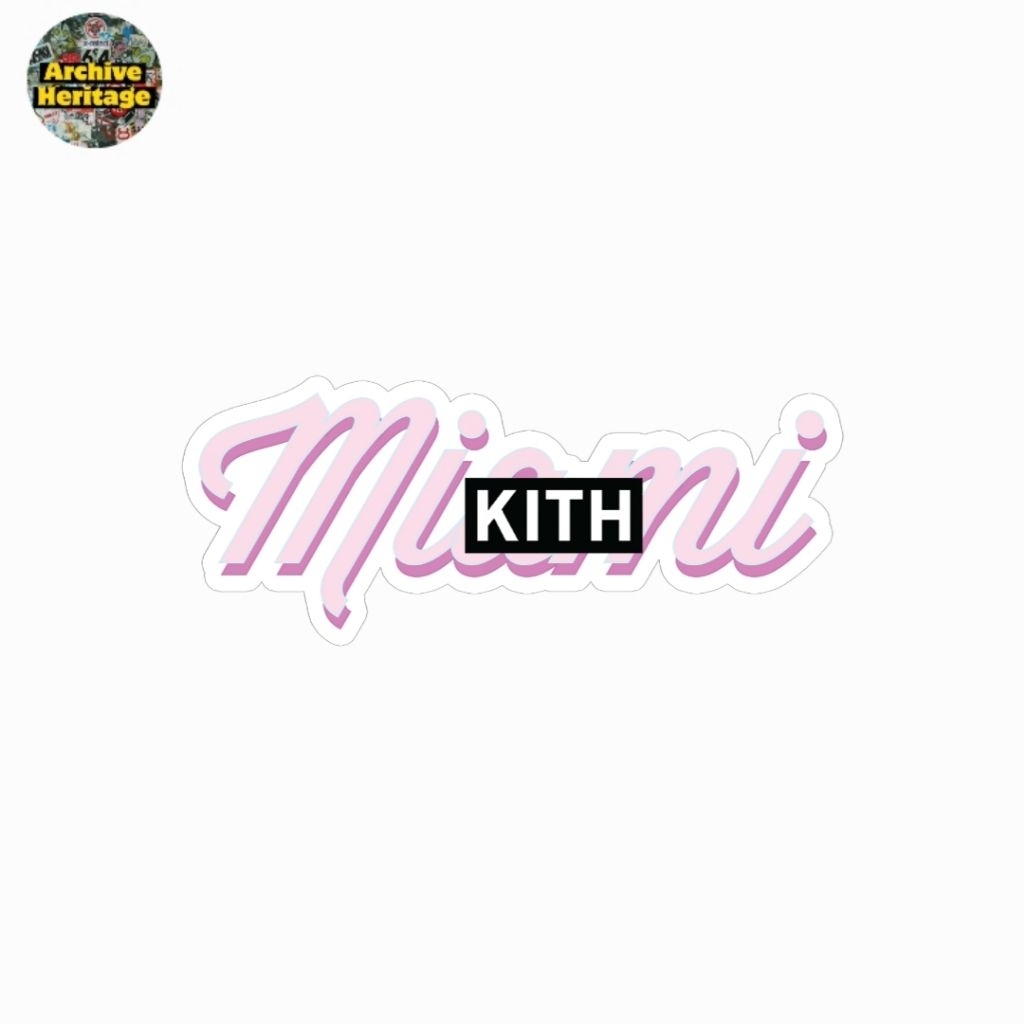 

sticker Kith Miami logo brand streetwear hypebeast stiker