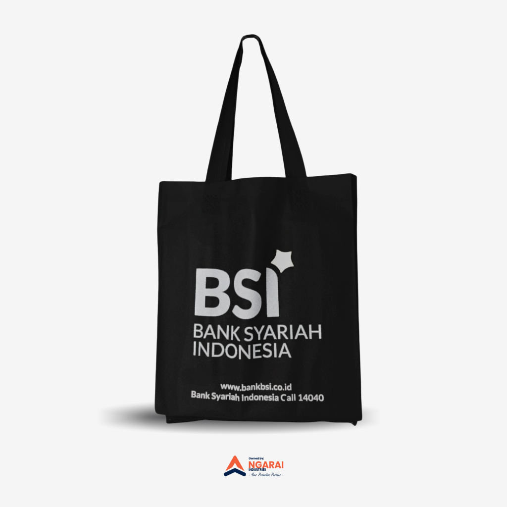 

READY STOCK Ngarai Goodiebag Sablon 1 Warna Ukuran 25x35 cm (Isi 10pcs) BSI Bank Syariah Indonesia