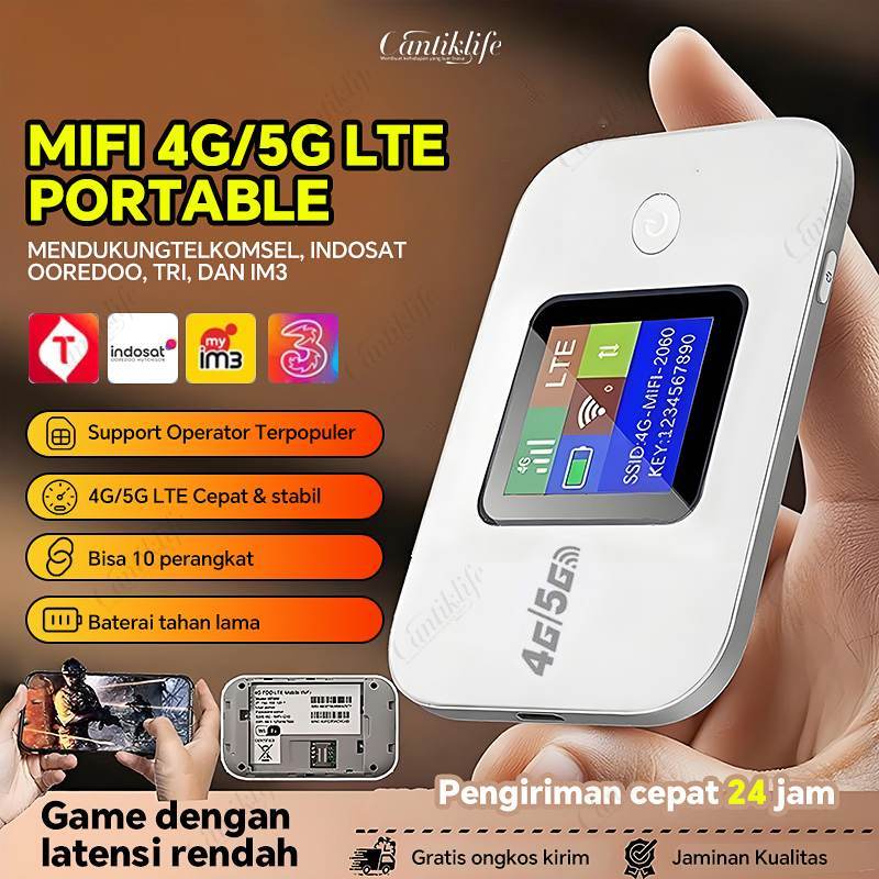Powerport 4G/5G LTE Modem Wifi Mifi Telkomsel 150Mbps 2100mAh Unlock All Operator MINI Mobile WiFi /