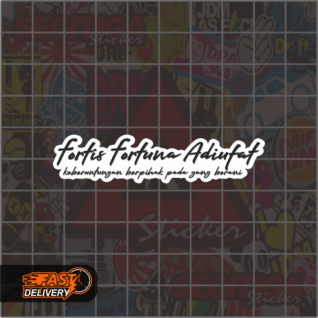 

Sticker Fortis Fortuna Adiufat Ukuran 10 x 2.3 Cm