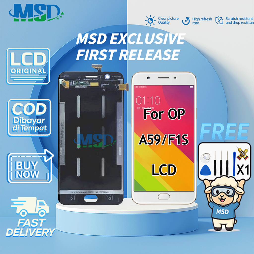 LCD FOR OPPO A59 / F1S UNIVERSAL FULLSET Touchscreen LCD HP OG ASUGAR/MSD