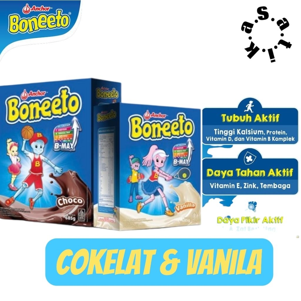 

SUSU BONEEETO COKLAT/ VANILA 685gr/340gr/UNTUK ANAK SEKOLAH/TERMURAH DISKON CUCI GUDANG.