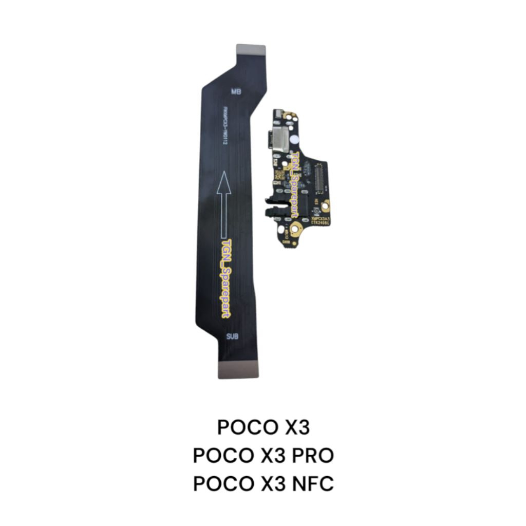 FLEXIBEL CHARGER XIAOMI POCO X3 / POCO X3 NFC / POCO X3 PRO PAPAN CAS FULLSET IC + FLEXIBEL BOARD XI