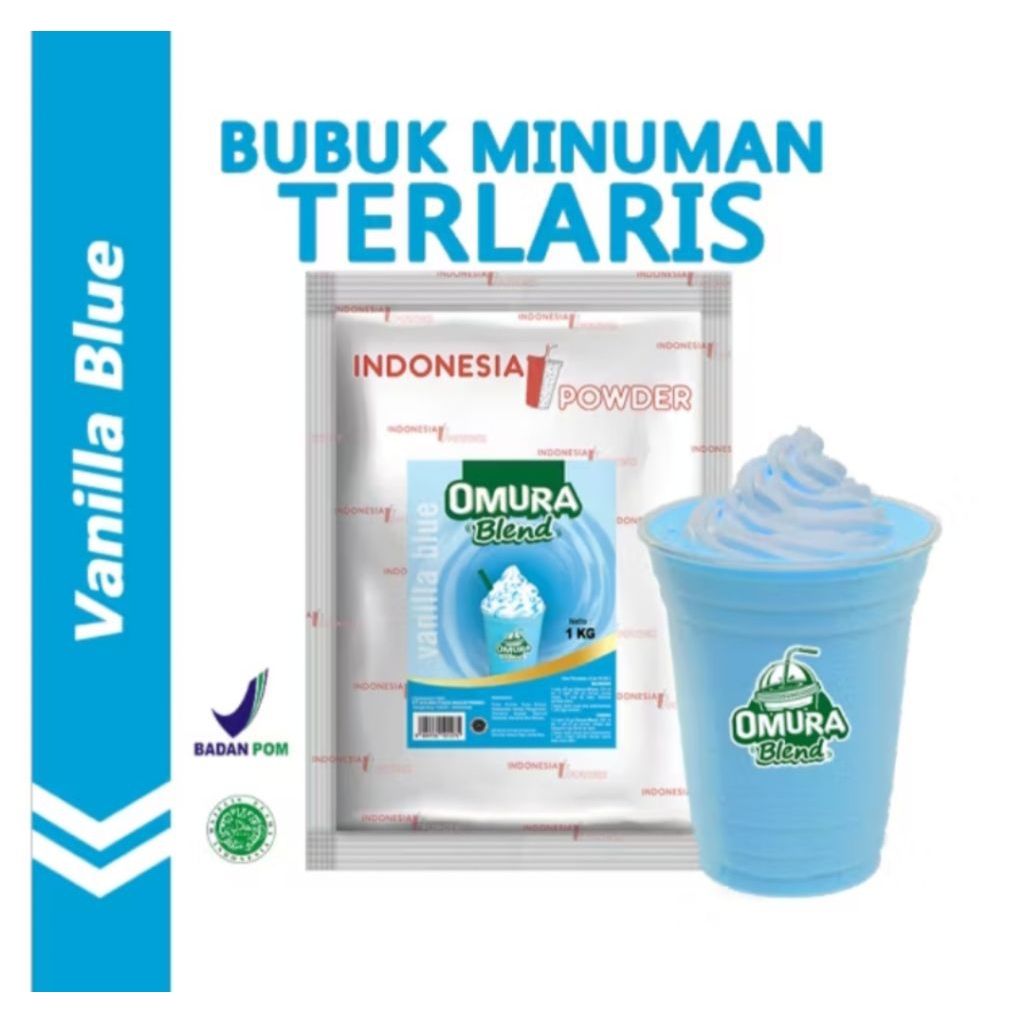 

Omura Blend Bubuk Minuman Premium Rasa Vanilla Blue Powder Drink 1 kg