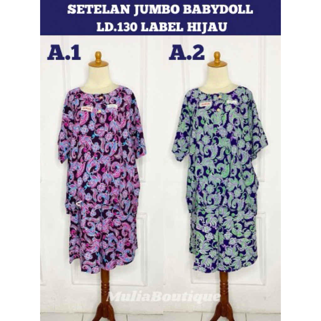 setelan kencana ungu jumbo ld 130 label hijau