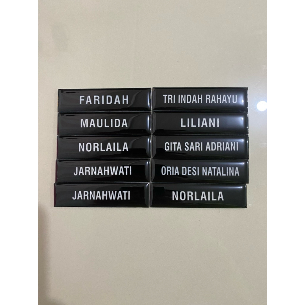 

{COD} NAMA DADA / NAME TAG Full Hitam
