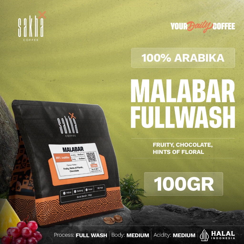 

Kopi Arabika Malabar Jawa Barat Arabica Coffee Beans 100gr Biji Bubuk