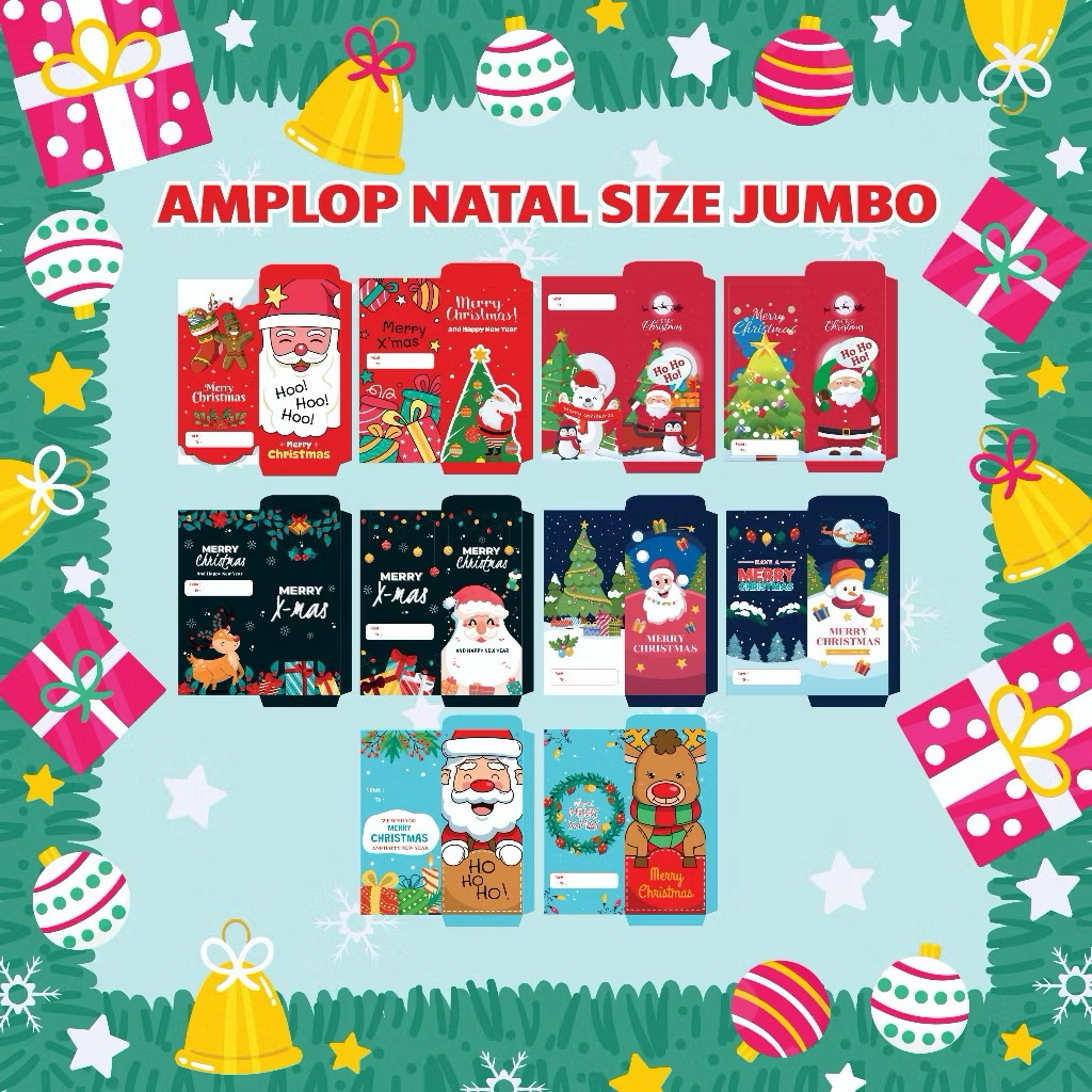 

Amplop Natal / Amplop Christmas Ukuran Jumbo (10 pcs)