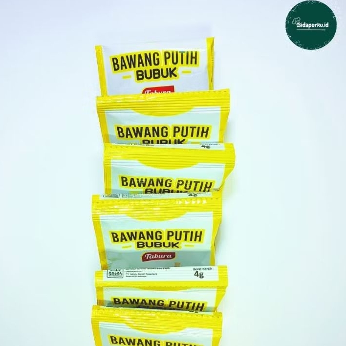 

Bawang Putih Bubuk Tabura 4 Gram isi 12