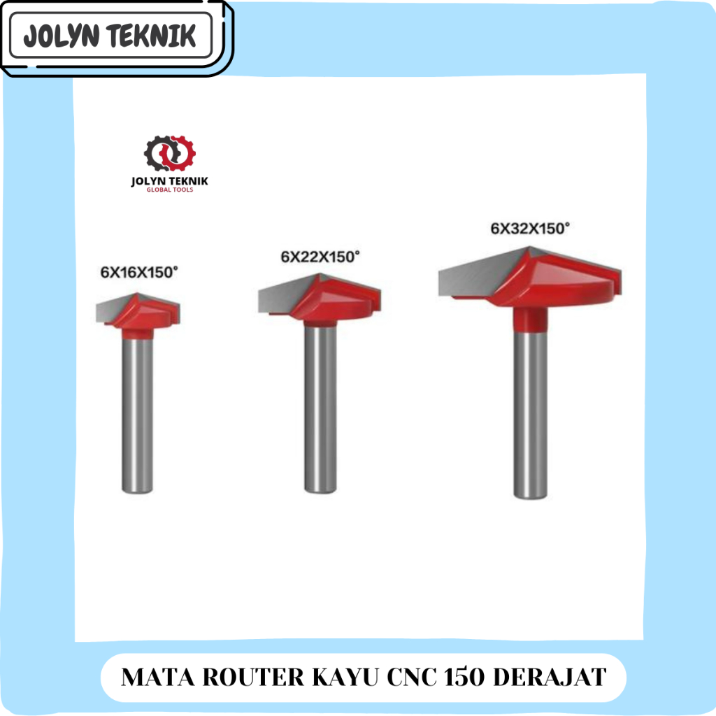 (JT) MATA ROUTER KAYU CNC BITS - ENGRAVING ROUTER BIT MATA ROUTER 150 DERAJAT