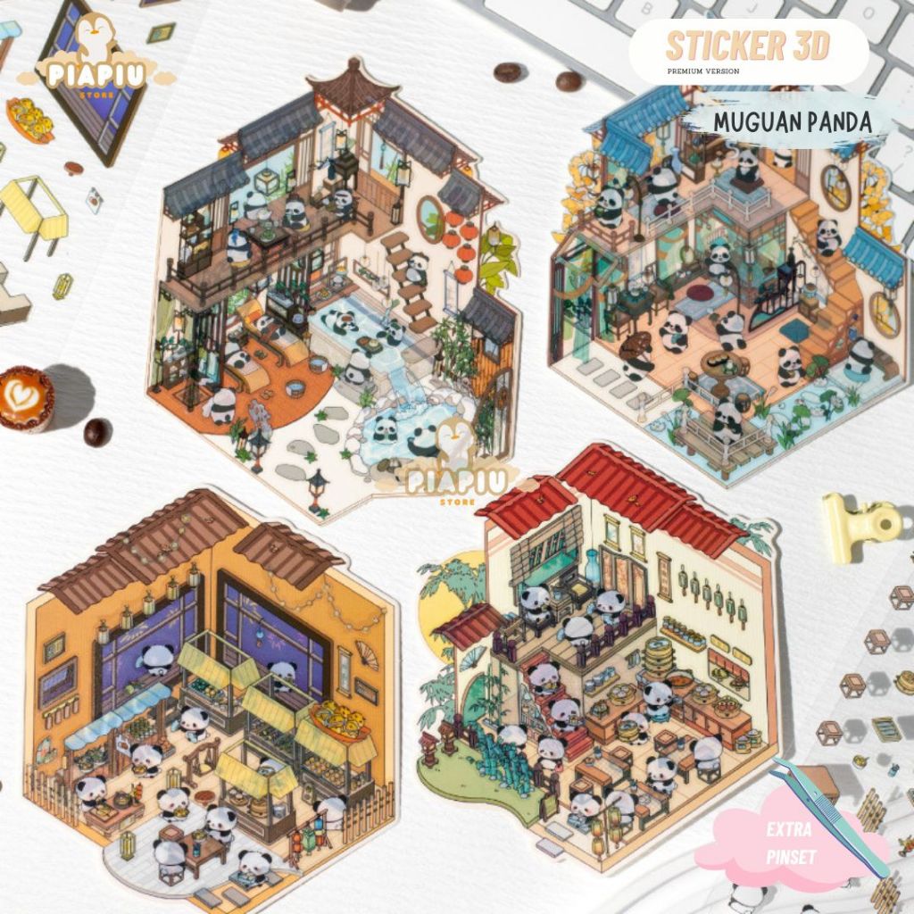 

STICKER 3D Premium DIY Muguang Decoration STICKER susun Creative Mainan Anak Unik COD Viral Korea