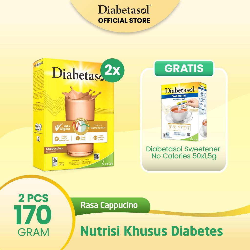 

[Buy 2] Diabetasol Cappucino 170g free Diabetasol Sweetener No Calories 50x1.5g