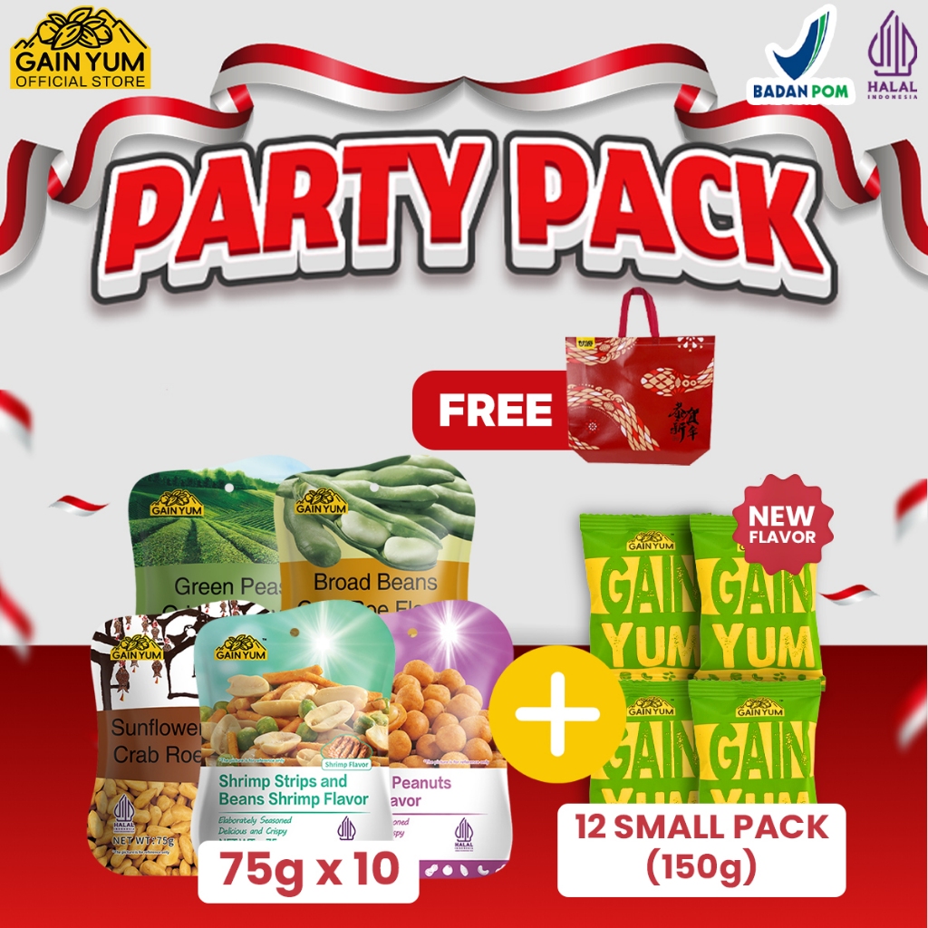 

[ PARTY PACK ] Gain Yum - Kacang Mix All Variant Kacang Kuaci & Mix Strimps