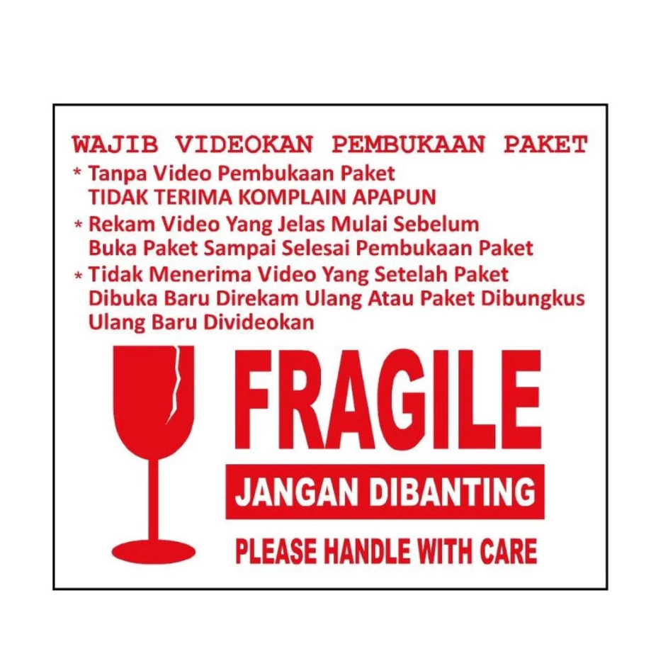 

STIKER VIDEO UNBOXING FRAGILE PECAH BELAH VIDEO2 PERHATIAN UNBOXING THIS SIDE UP SAYURAN DAGING URGENT DELIVERY FWMART