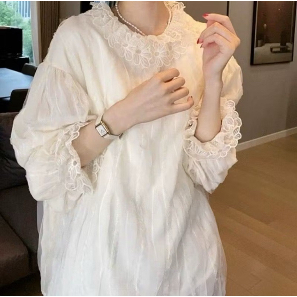 [RIJEK] NEVILDA BLOUSE BRUKAT