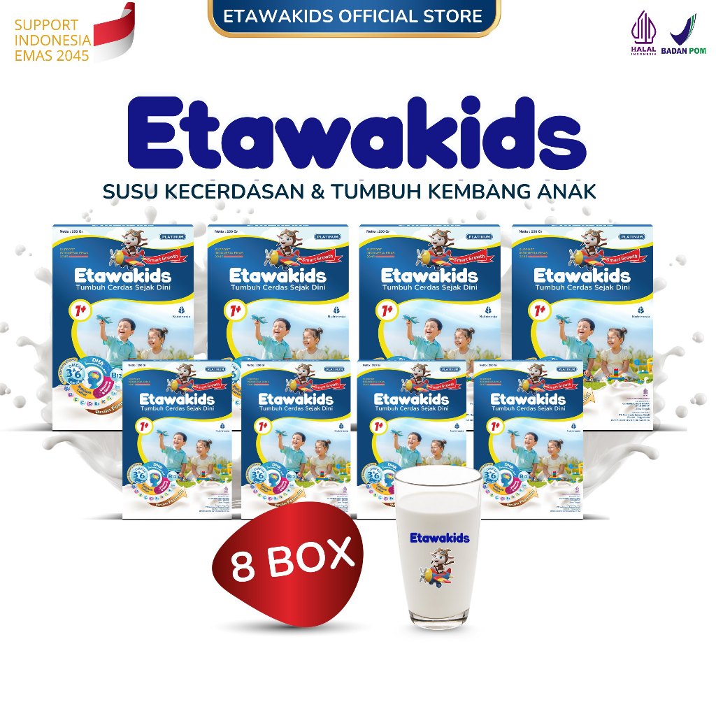 

Susu Kambing Etawa untuk Anak Etawakids dengan Omega 3, Omega 6, DHA & Vitamin 1 box