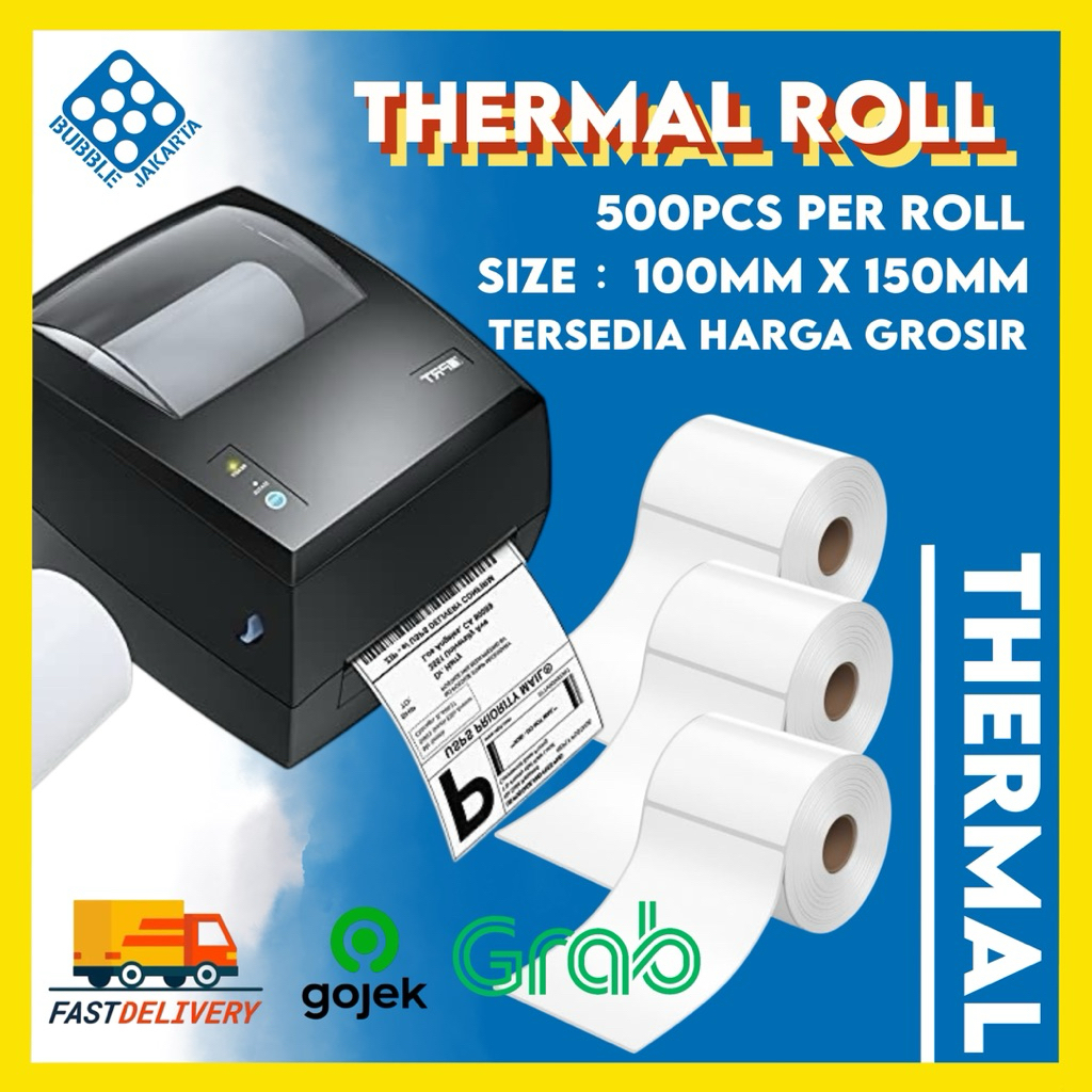 

Bubble Jakarta Thermal 100mm X 150mm 500pcs Per Roll Murah Berkualitas