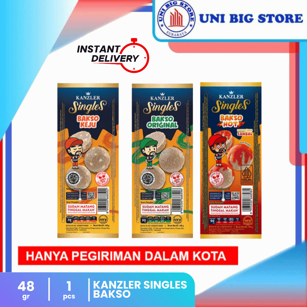 

Kanzler Singles Bakso Siap Makan Original Cheese 48 gr Meatball