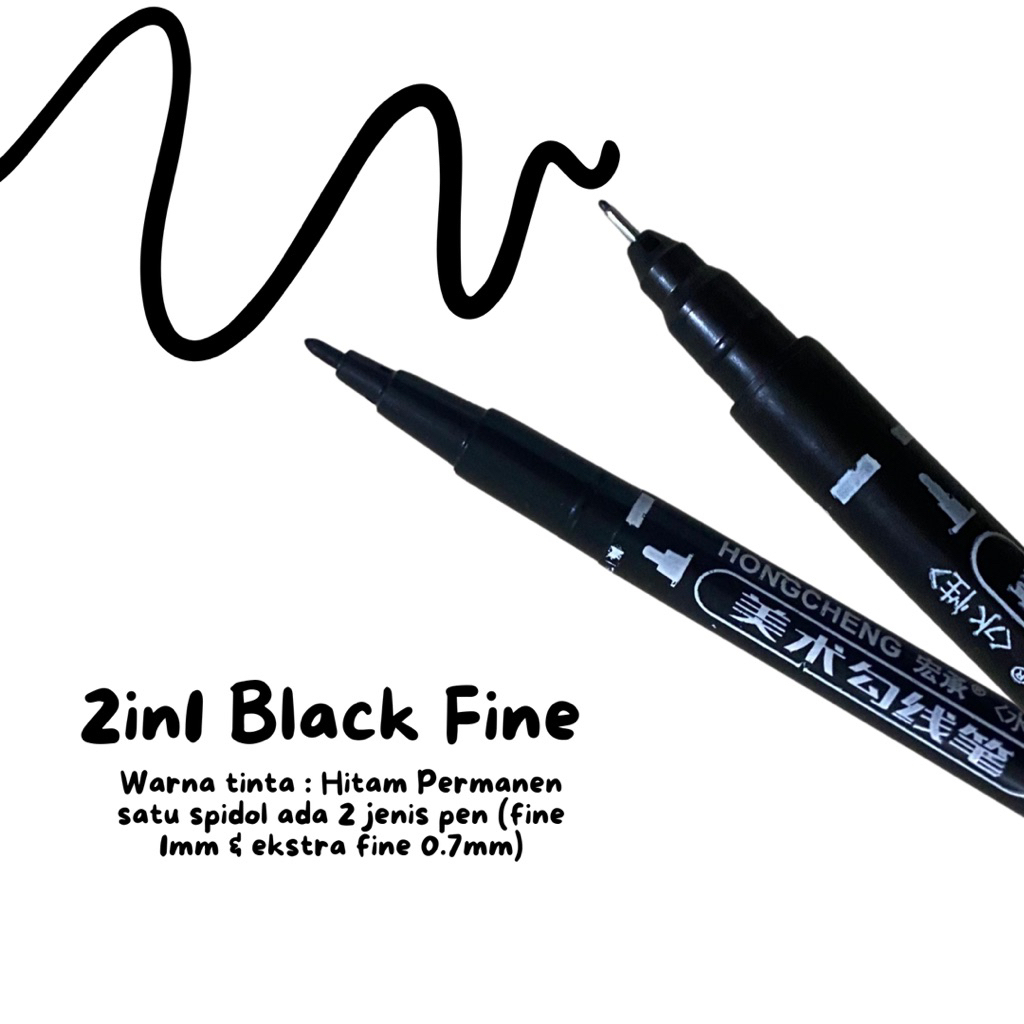 

[GASKA] Spidol akrilik hitam Permanen dan non permanen