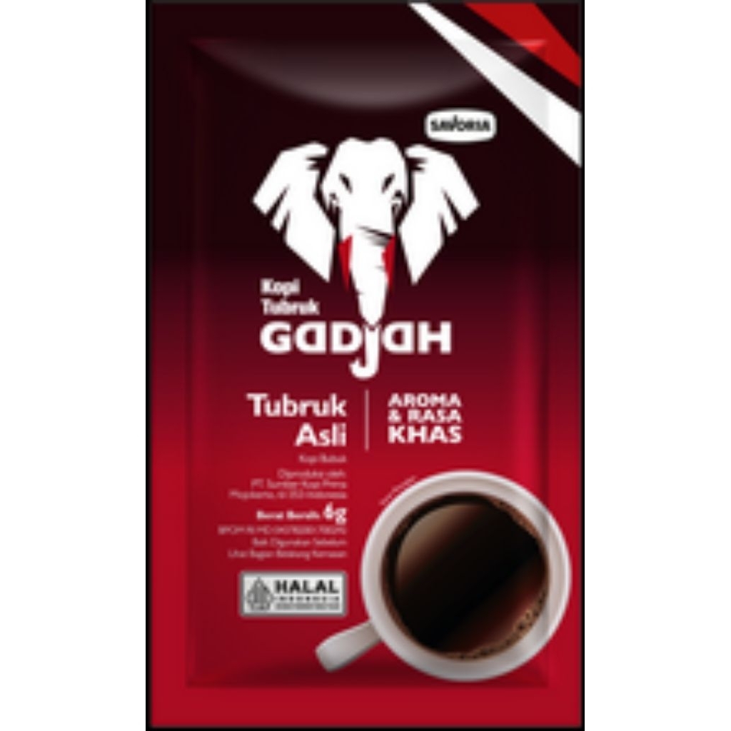 

Kopi Tubruk Gadjah Asli Renteng - 10 Sachet