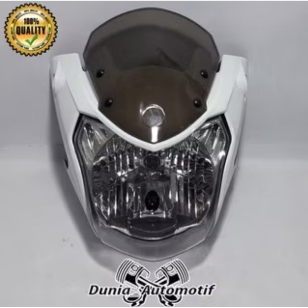 HEADLAMP ATAU KEDOK BATOK LAMPU DEPAN SET  REFLEKTOR VIXION NEW NVL 2012 2013 WARNA PUTIH