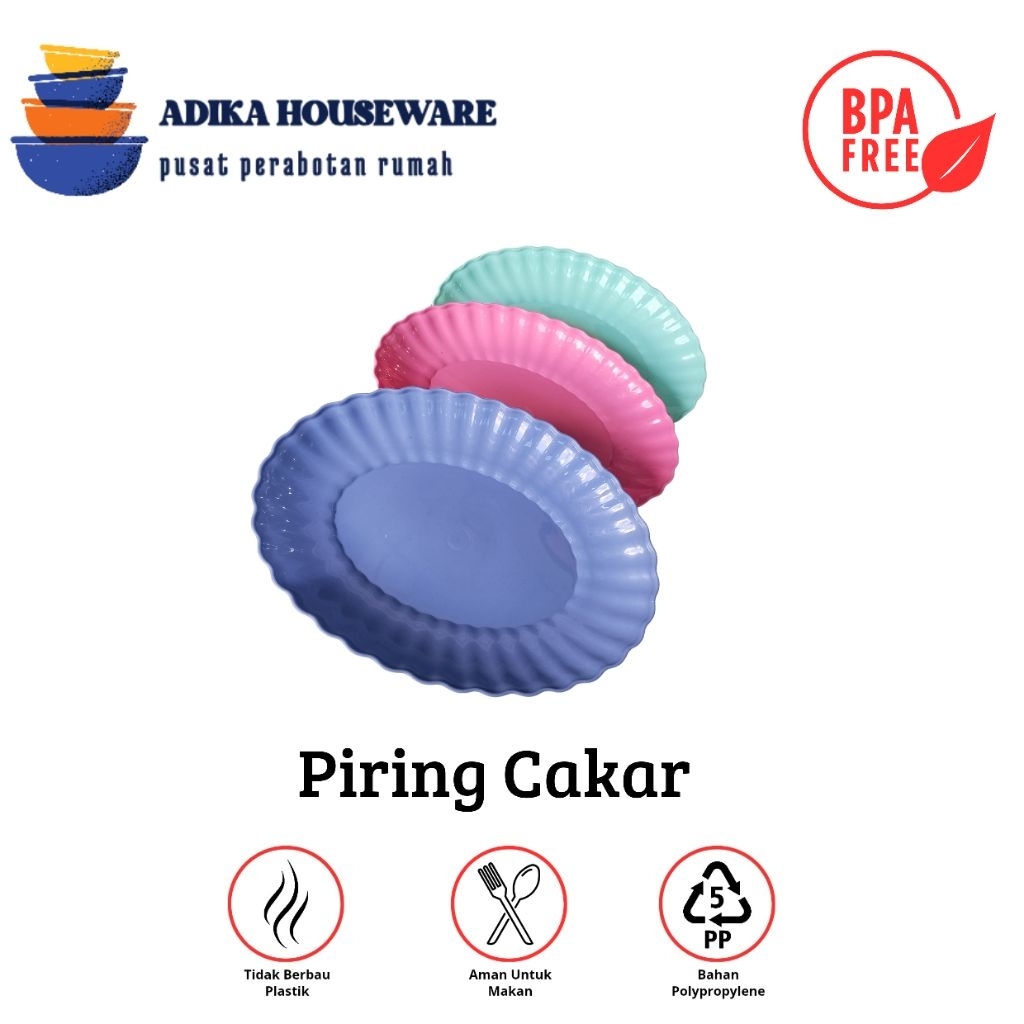 (48 PCS) Piring Oval Cakar - Piring Kerang Plastik Oval - Piring saji bentuk oval kerang